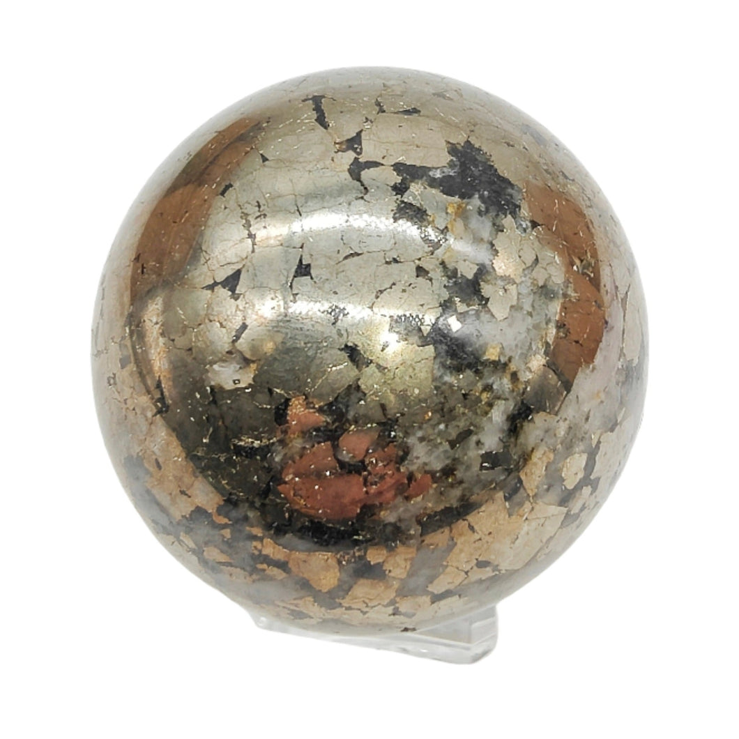 Pyrite in Magnetite Sphere # 108