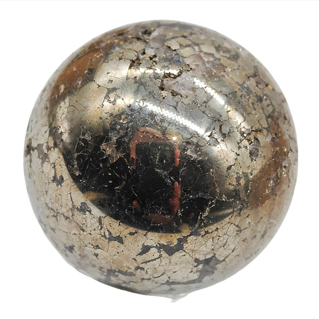 Pyrite in Magnetite Sphere # 45