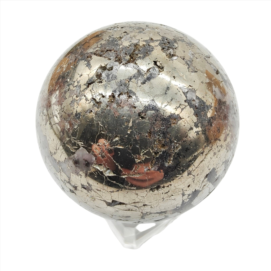 Pyrite in Magnetite Sphere # 64