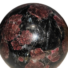 Load image into Gallery viewer, Arfvedsonite + Garnet Sphere # 186
