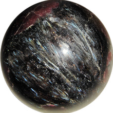 Load image into Gallery viewer, Arfvedsonite + Garnet Sphere # 141
