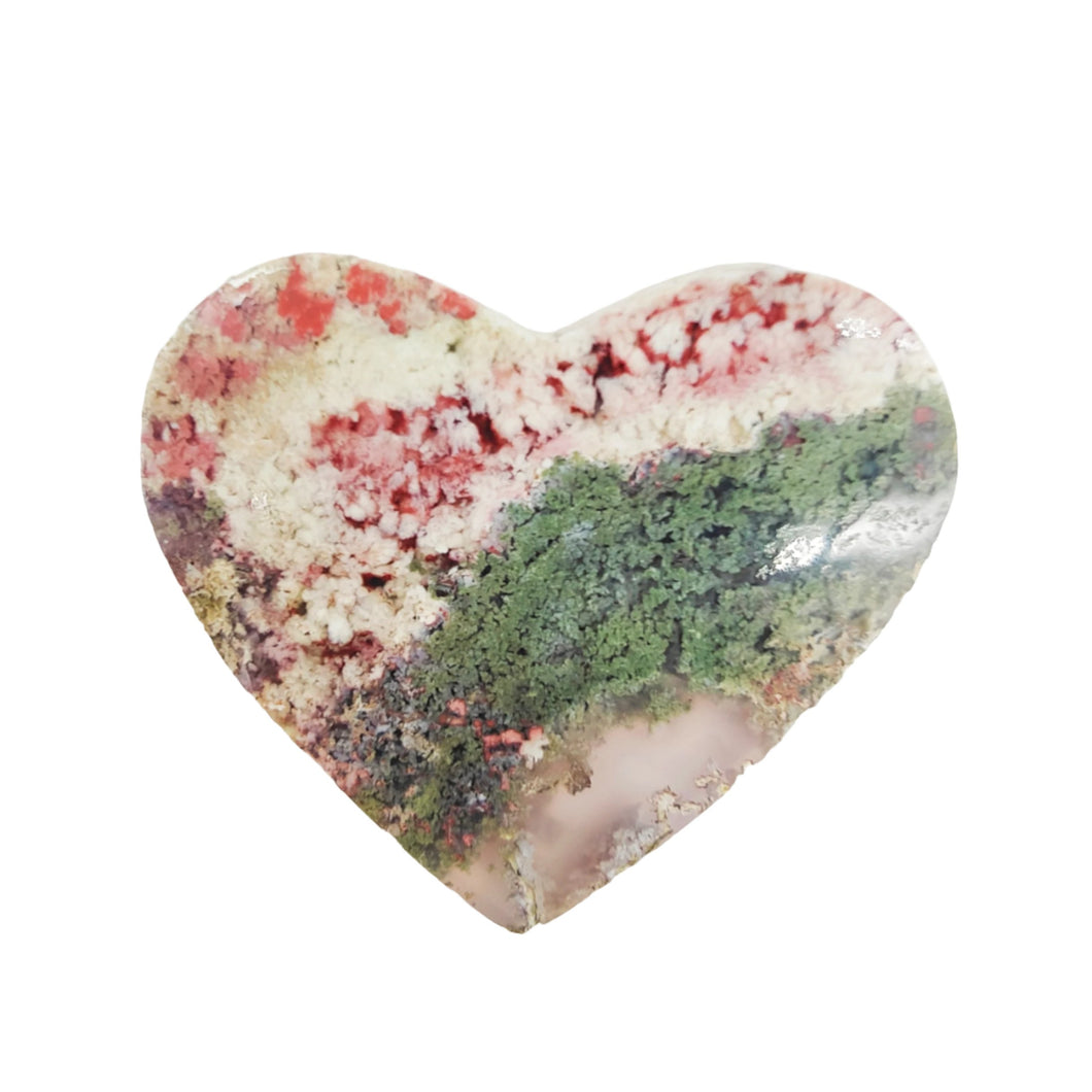 Moss Agate Heart # 108