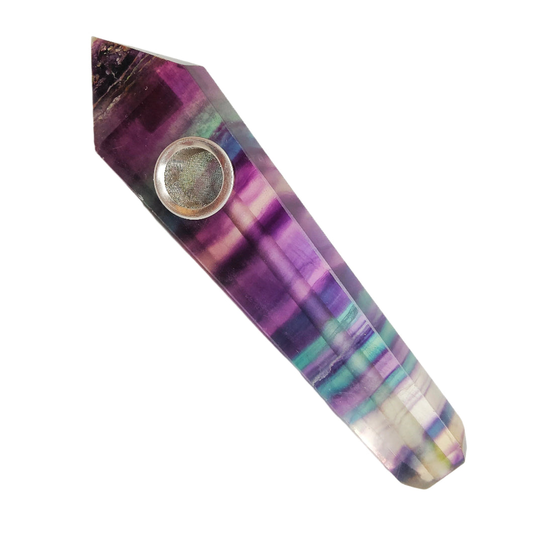 Rainbow Fluorite Pipe # 66