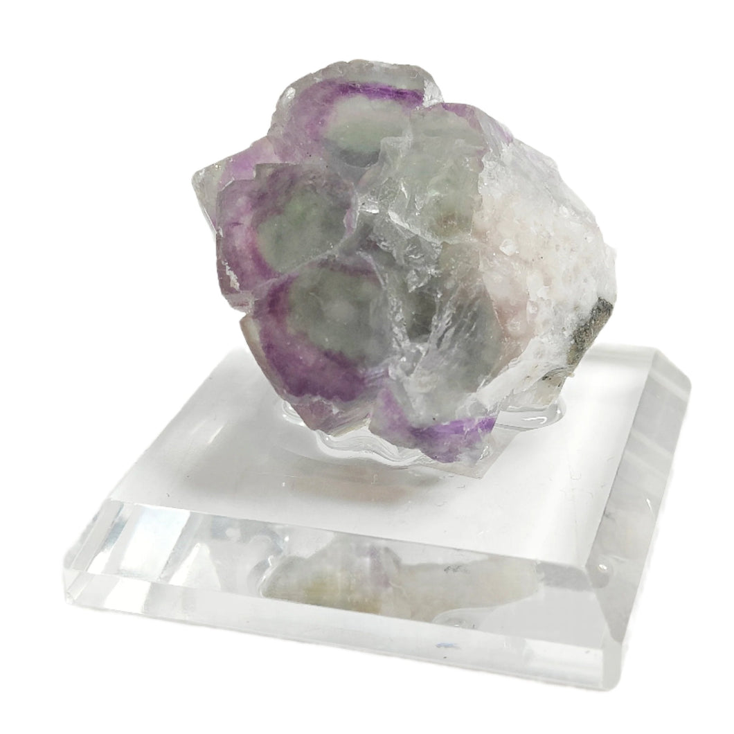 Cubic Fluorite + Candle Quartz Specimen # 20