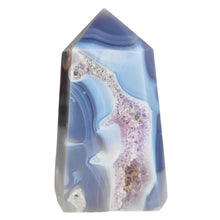 Load image into Gallery viewer, Agate + Amethyst Druzy Point # 43
