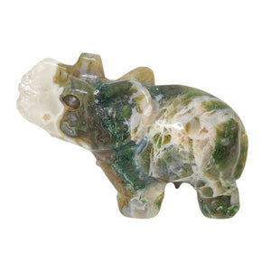 Moss Agate Elephant # 48