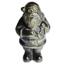Load image into Gallery viewer, Golden Sheen Obsidian Santa # 43
