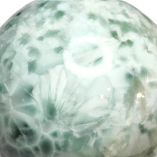 Load image into Gallery viewer, Green Snowflake Glass Sphere # 124
