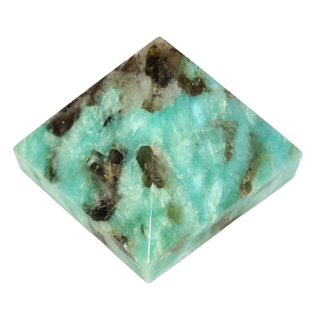Amazonite + Smoky Quartz Pyramid # 144