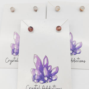 Scenic Garden Quartz Sterling Silver Stud Earring
