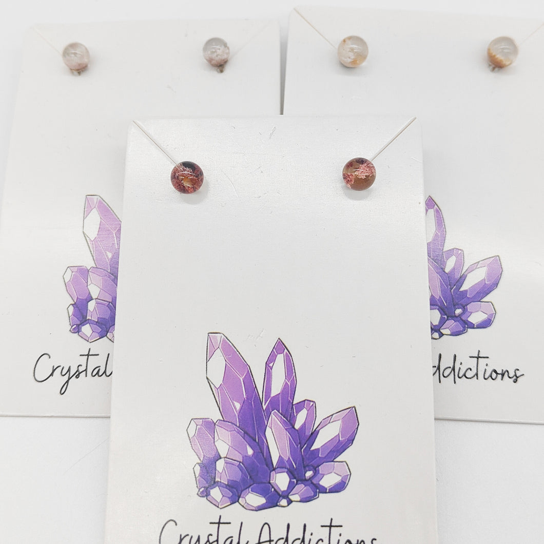 Scenic Garden Quartz Sterling Silver Stud Earring