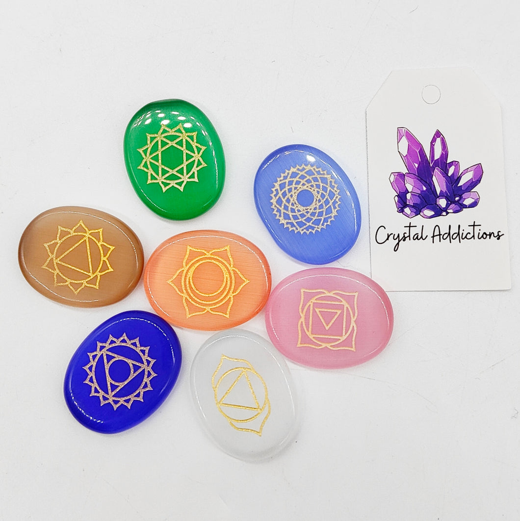 Chakra Cabochon Set Cats Eye
