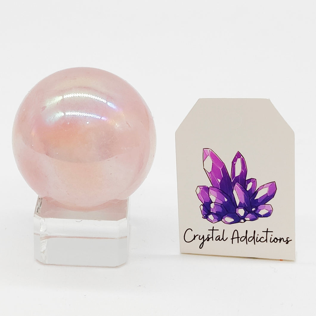 Aura Rose Quartz Sphere # 148