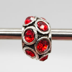 Pandora Inspired Charms - Silver Red