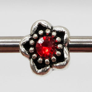 Pandora Inspired Charms - Silver Red