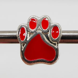 Pandora Inspired Charms - Silver Red