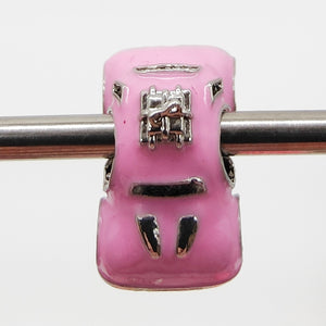 Pandora Inspired Charms - Silver Pink