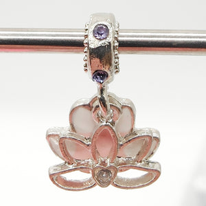 Pandora Inspired Charms - Silver Pink