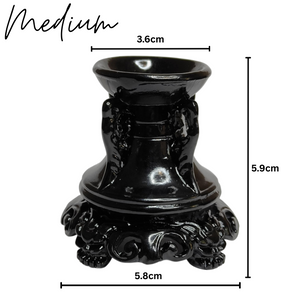 Black Resin Sphere Stands