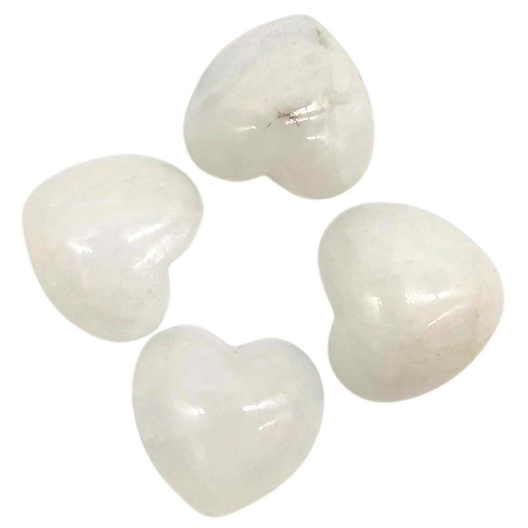 Rainbow Moonstone Hearts