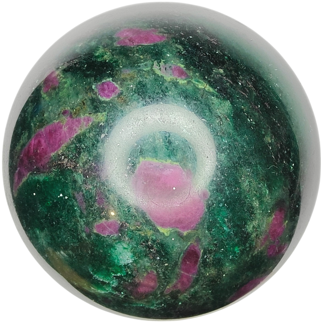 Ruby in Fuchsite Sphere Dark # 72