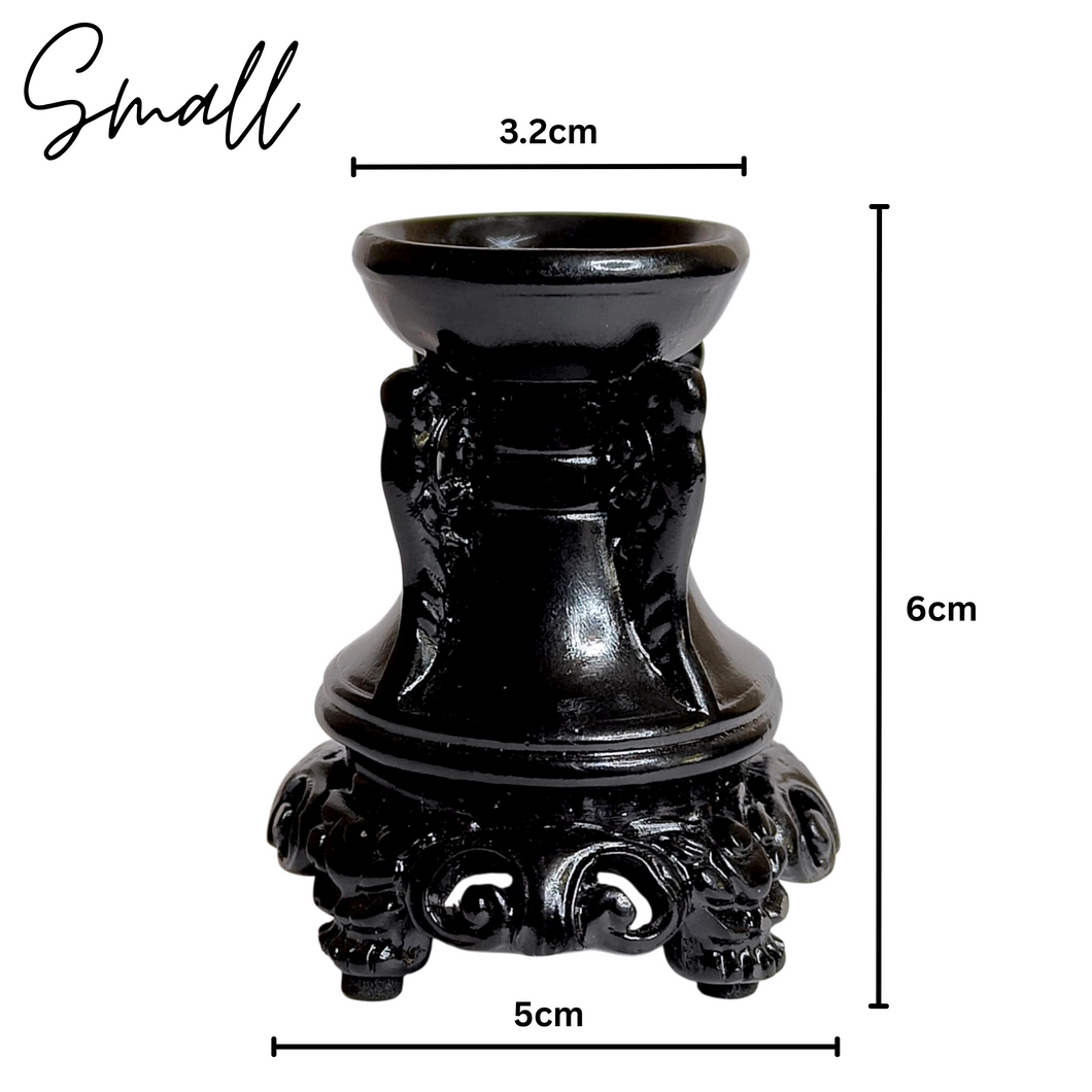 Black Resin Sphere Stands