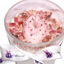 Load image into Gallery viewer, Vulva Candle + Rhodochrosite Chips
