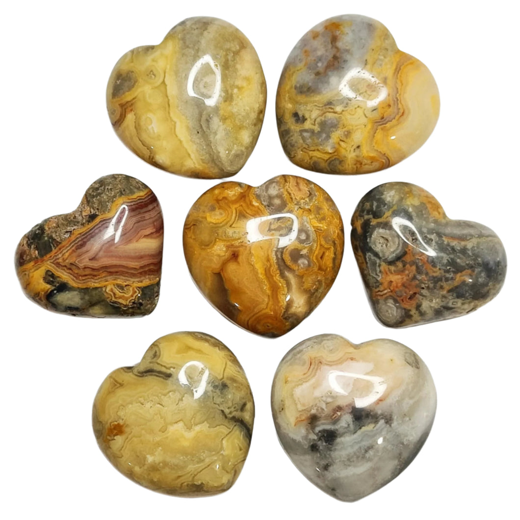 Crazy Lace Agate Medium Hearts