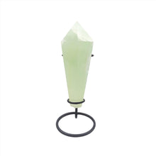 Load image into Gallery viewer, Pistachio Calcite Wand + Stand # 98
