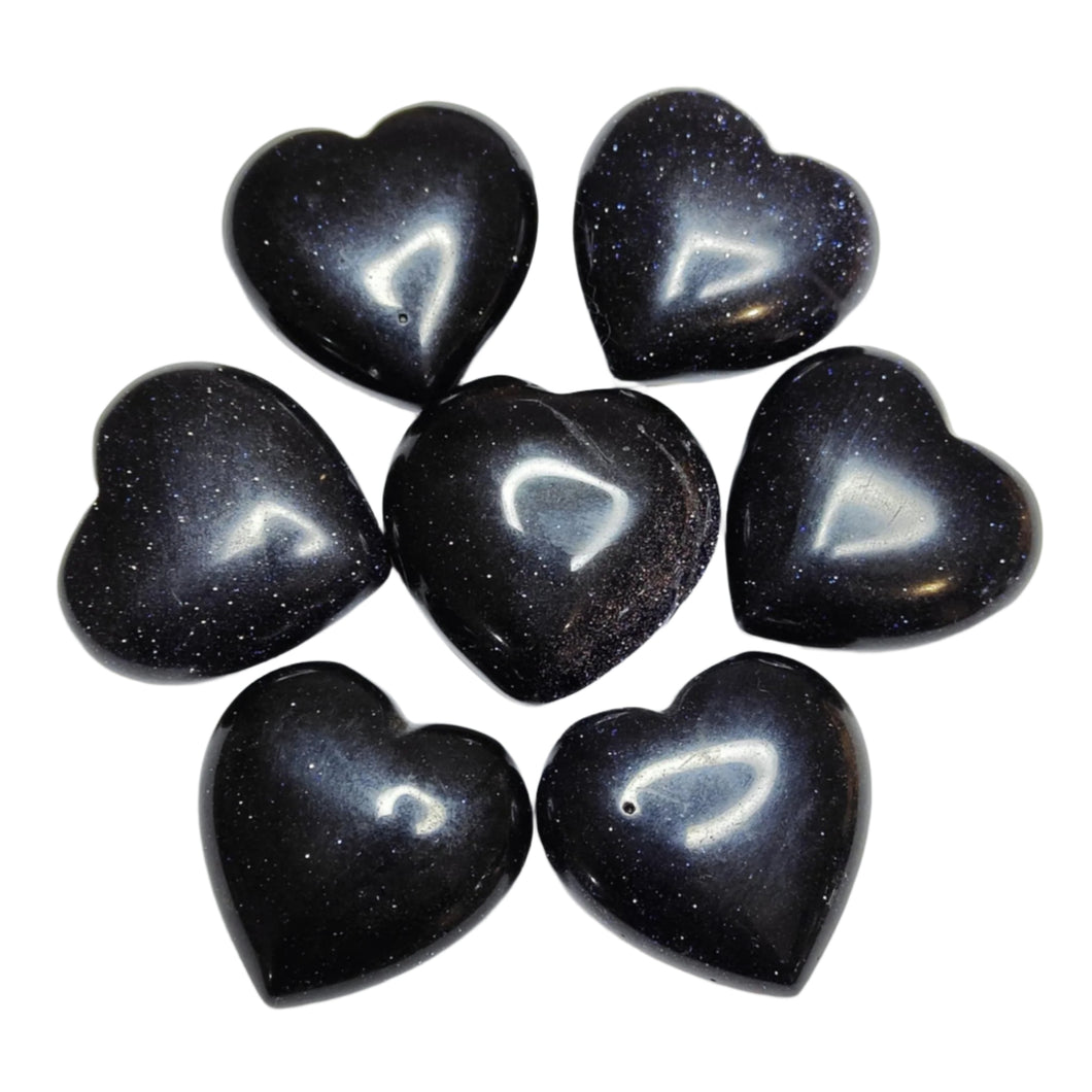 Blue Sandstone Medium Hearts