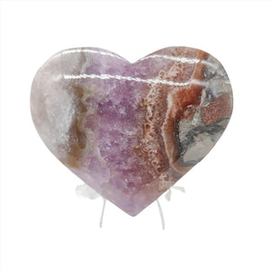 Amethyst + Mexican Agate Heart # 176