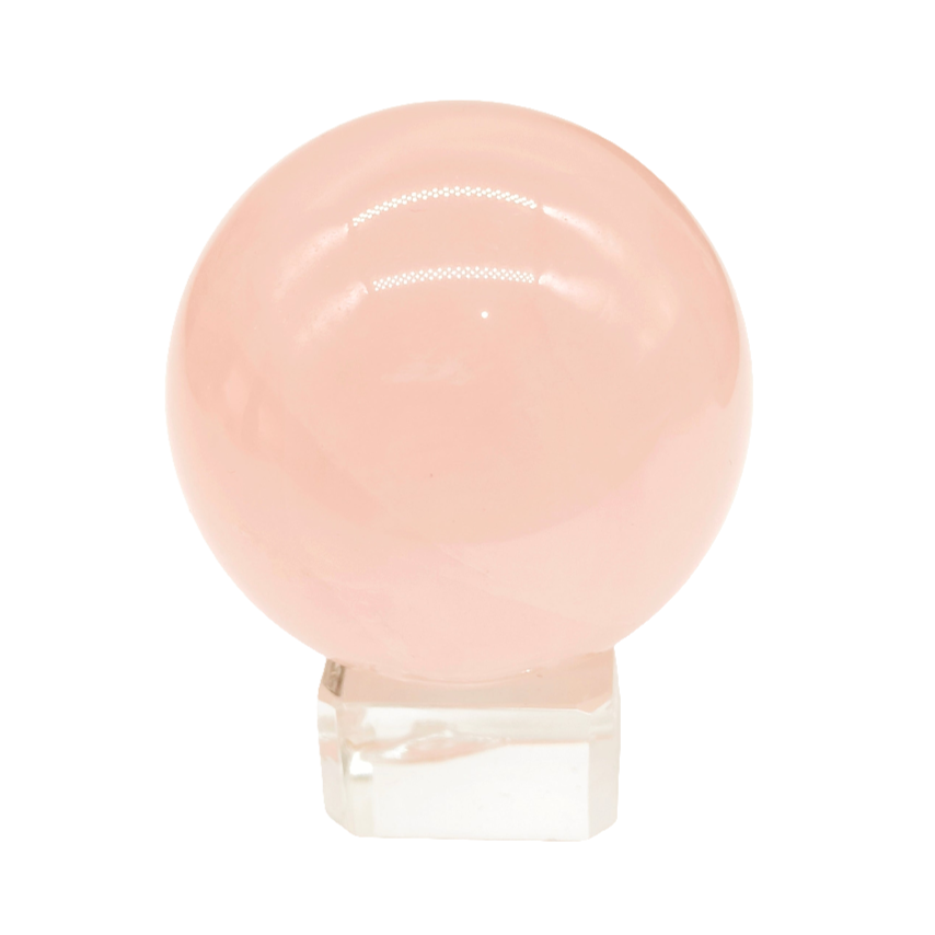 Rose Quartz Sphere + Star # 157