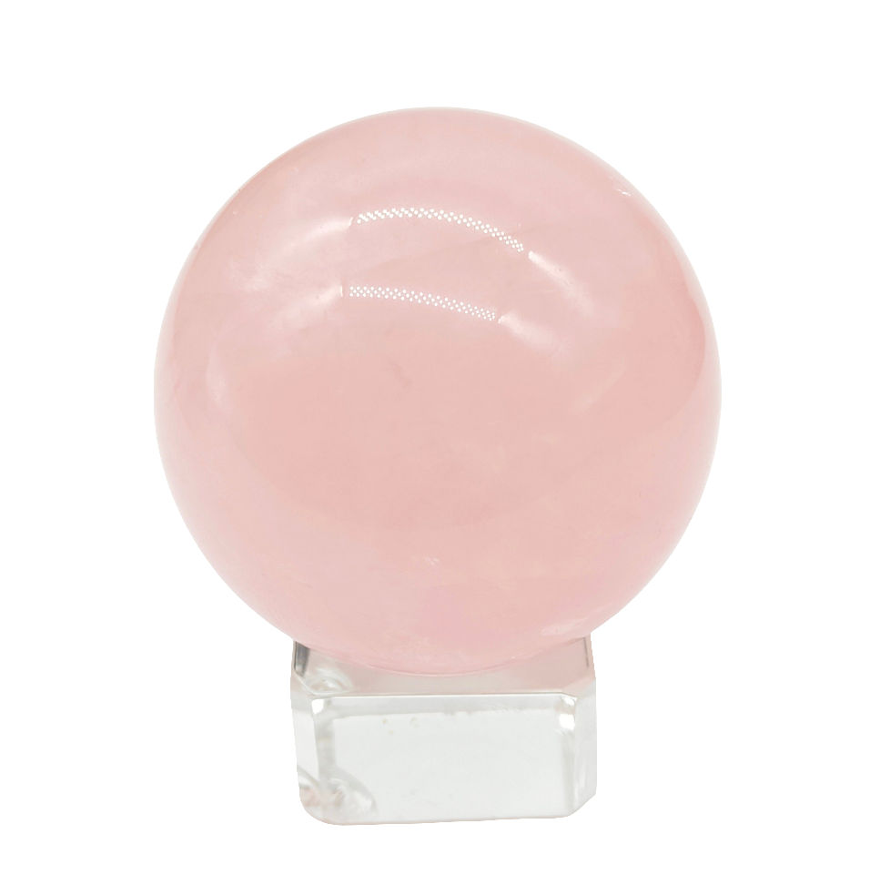 Rose Quartz Sphere + Star # 156