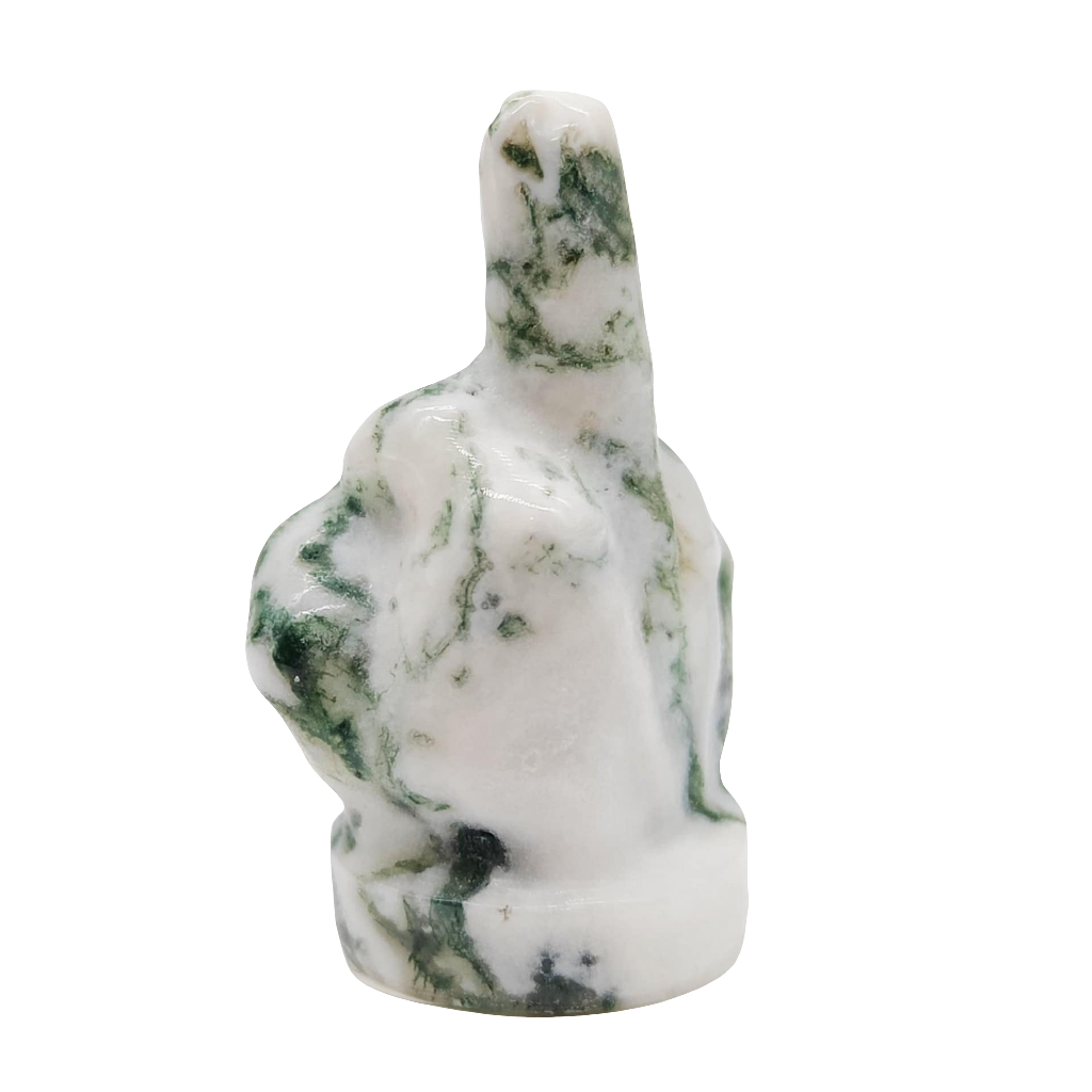 Moss Agate Rude Finger # 194