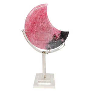 Rhodonite Moon + Stand # 161