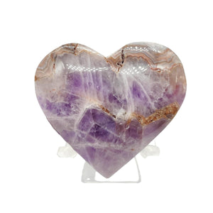 Amethyst + Mexican Agate Heart # 101