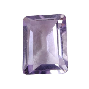 Amethyst Light Emerald Cut Gemstone