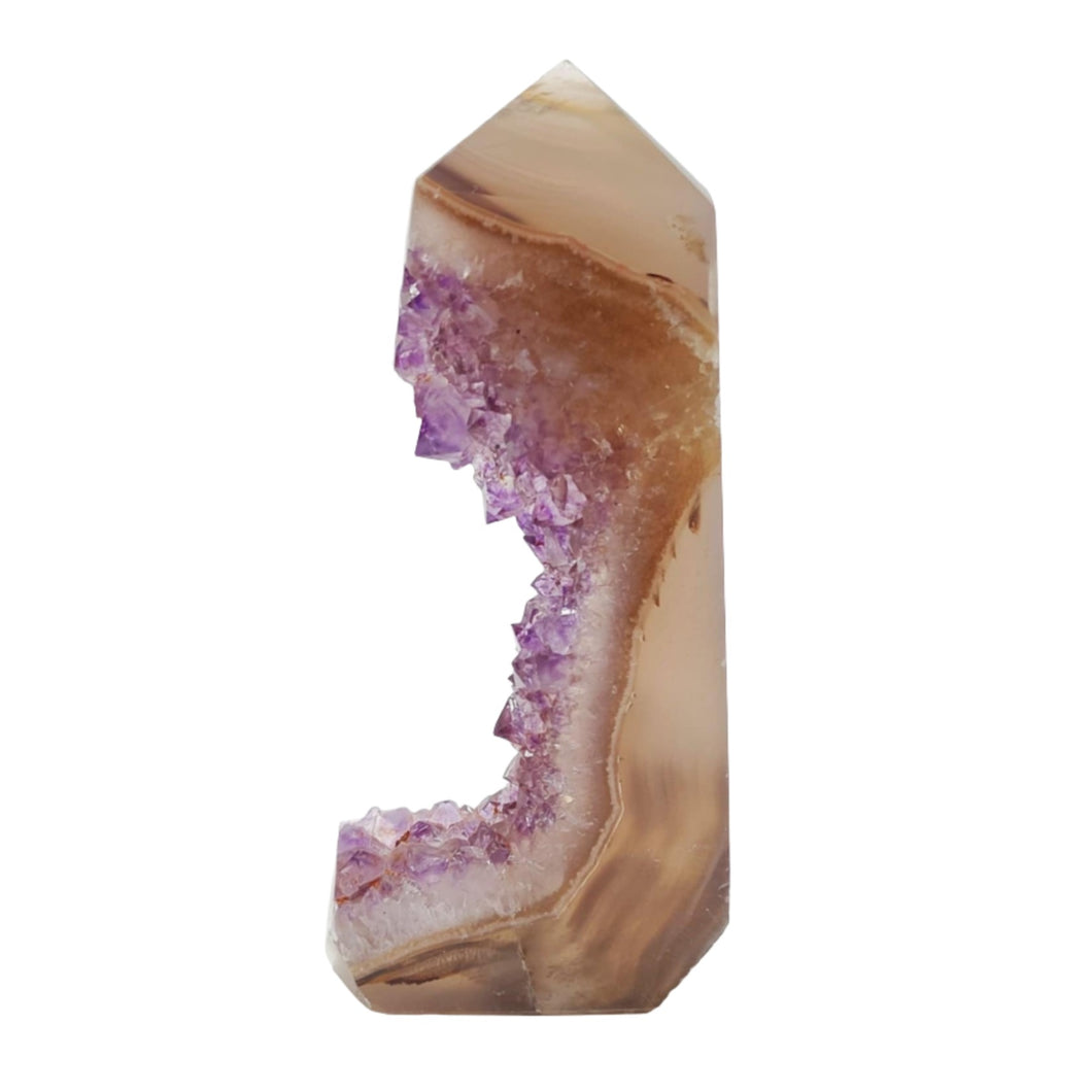 Agate + Amethyst Druzy Point # 106