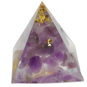 Resin Chip Chakra Pyramids