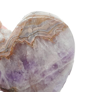 Amethyst + Mexican Agate Heart # 101