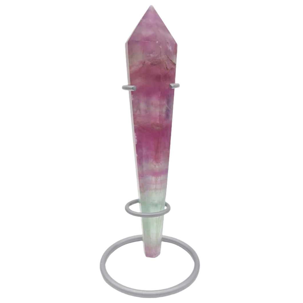 Rainbow Fluorite Wand + Stand # 153