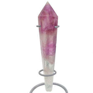 Rainbow Fluorite Wand + Stand # 65