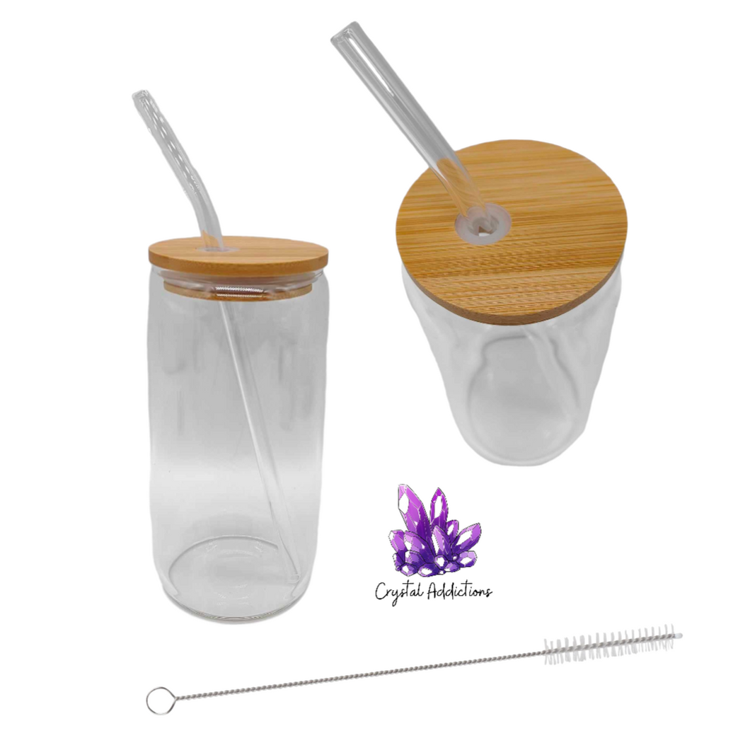 Glass Tumbler with Bamboo Lid