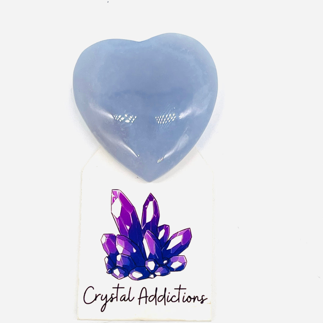 Blue Chalcedony Heart # 154