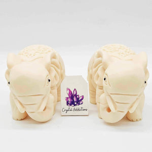 Tagua Nut Elephant Set