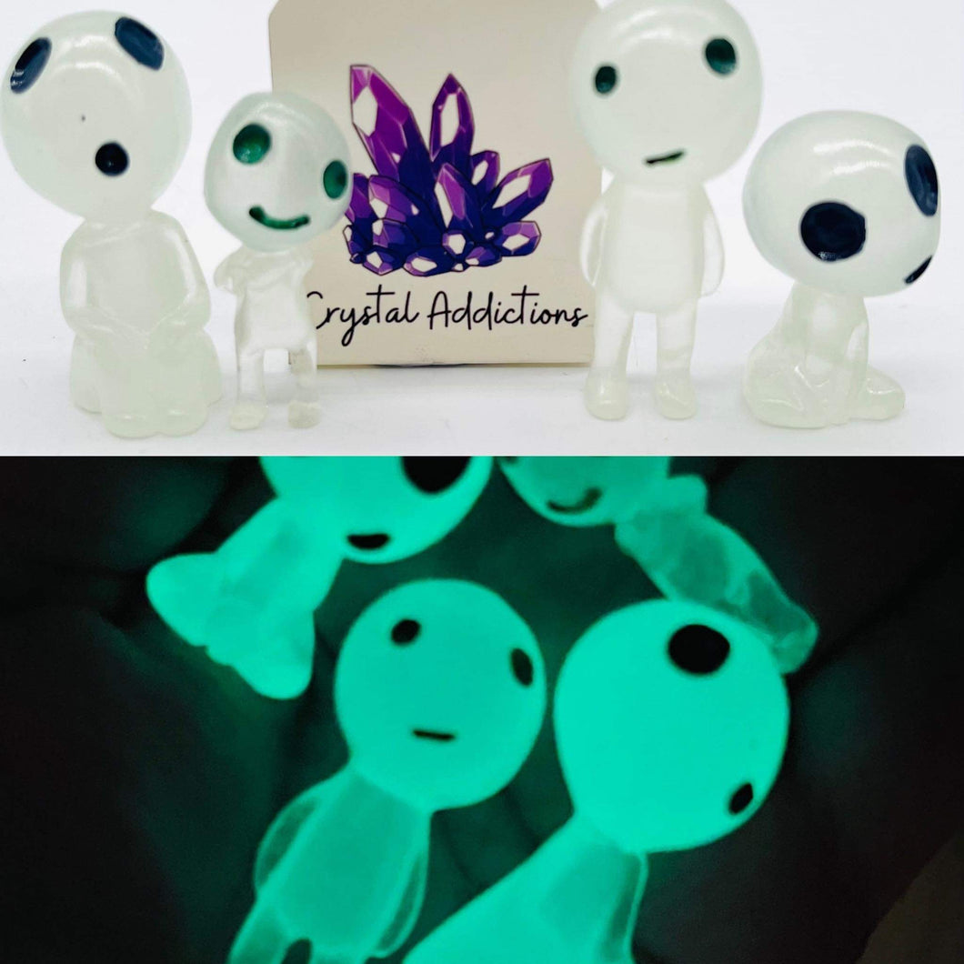 Glow in the Dark Ghosts - Kodamas - Princess Mononoke