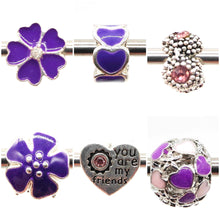 Load image into Gallery viewer, Pandora Inspired Charms - Silver Purple
