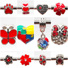 Load image into Gallery viewer, Pandora Inspired Charms - Silver Red
