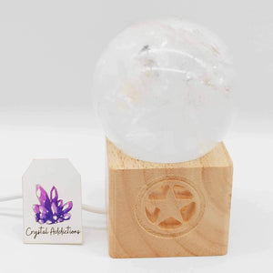 Star Wooden USB Light Stand Round