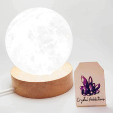 Load image into Gallery viewer, Wooden USB White Light Stand Round
